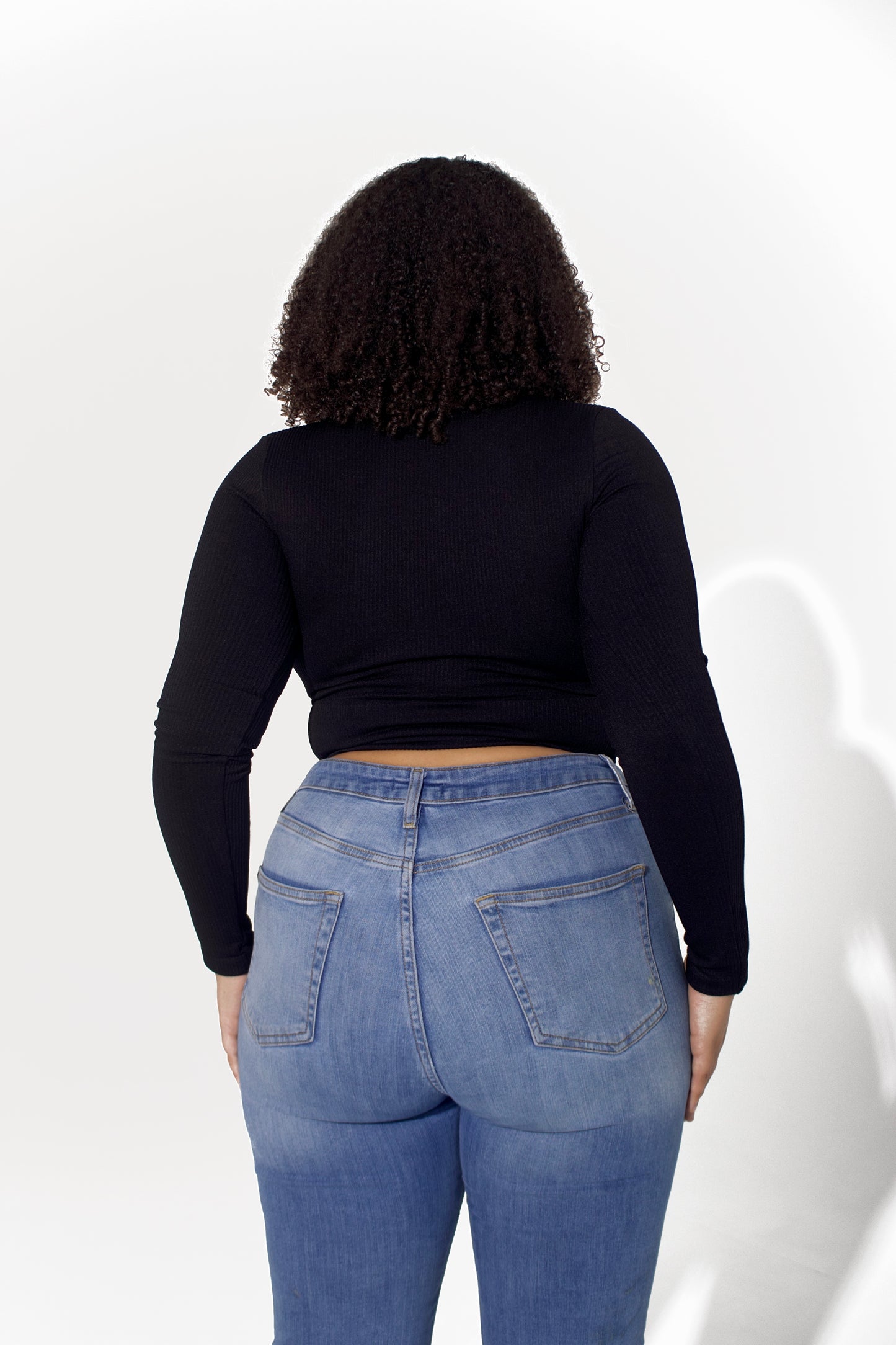 Long Sleeve Deep V Top